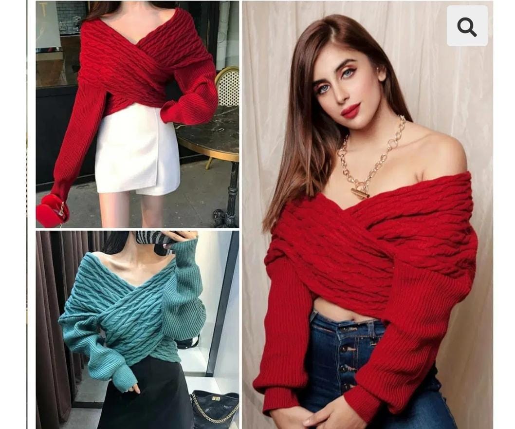 Trendy Wardrobe | Off shoulder pullover