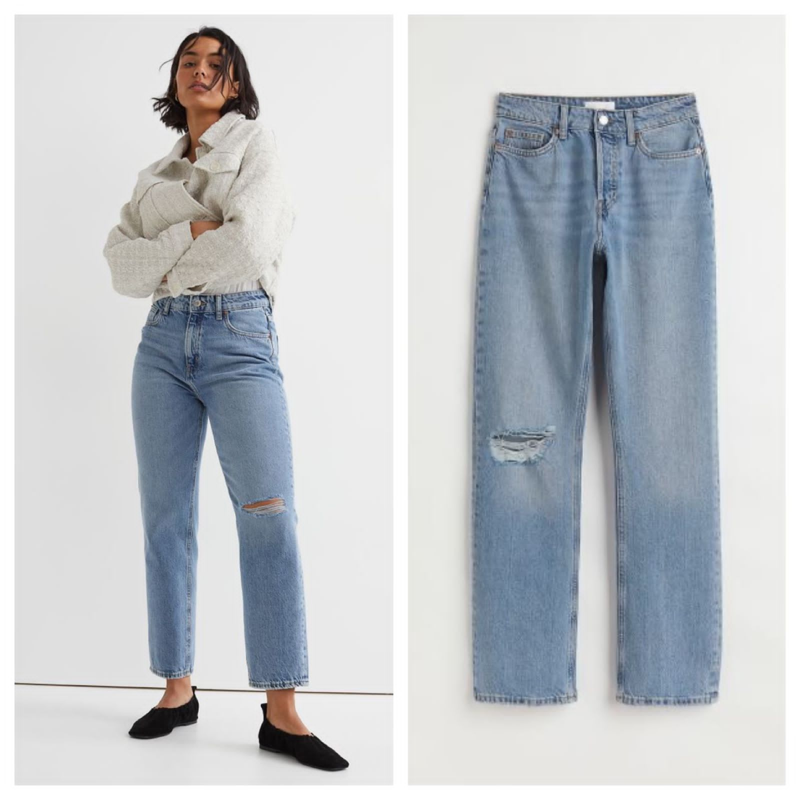 Trendy Wardrobe | h&m straight fit denims 