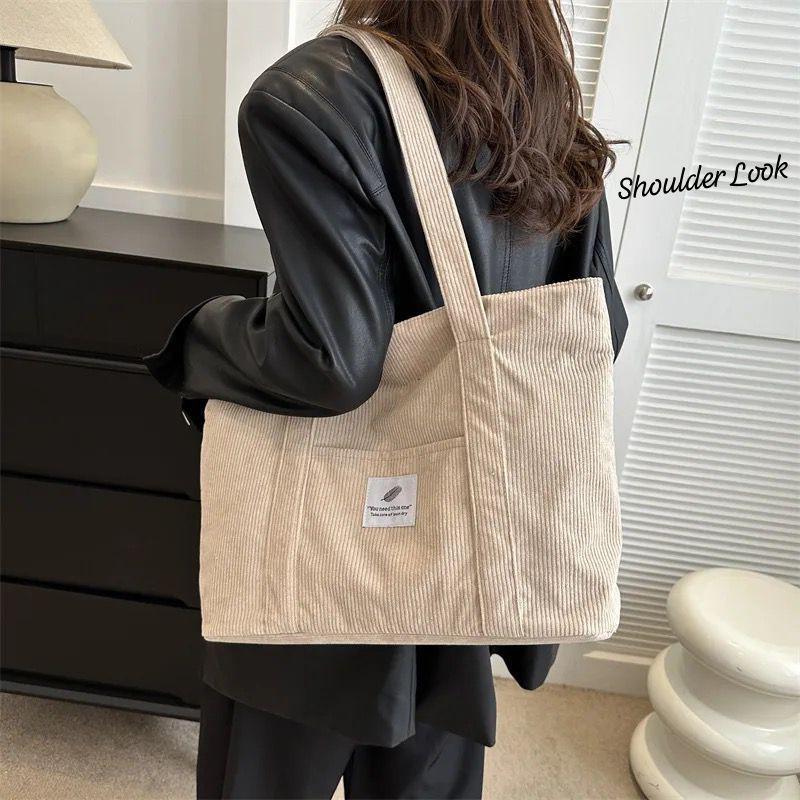 Courdroy Super Spacious Daily Utility Tote Bags